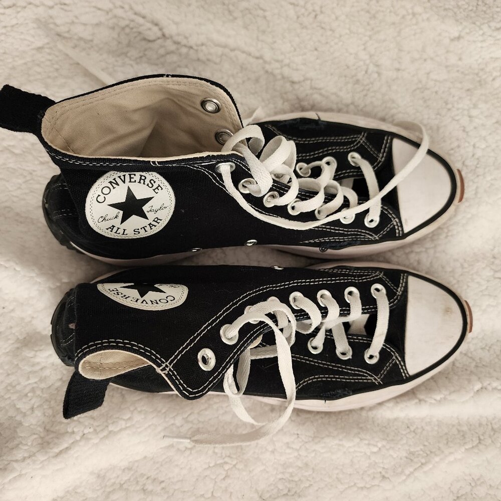 Converse Allstar Women's Run Star Hike Canvas Platform Shoes